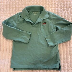 Crewcuts Teal Long Sleeve Polo for Kids Size XS
